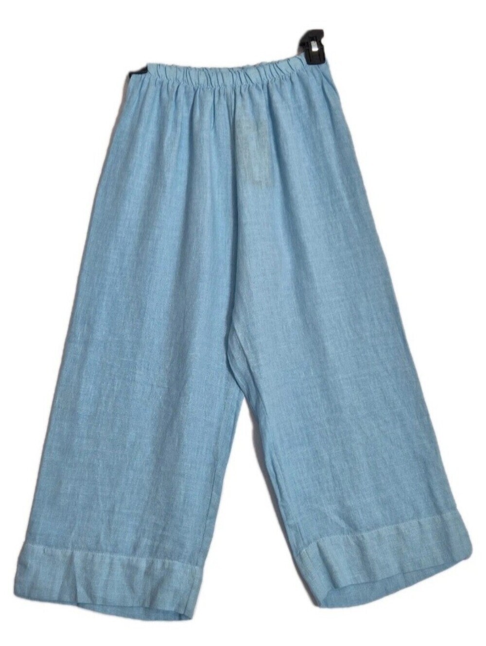 Bryn Walker Women's Linen Crop Pants Size XXS Blue Hydra Pullon Wide Leg NWT 64